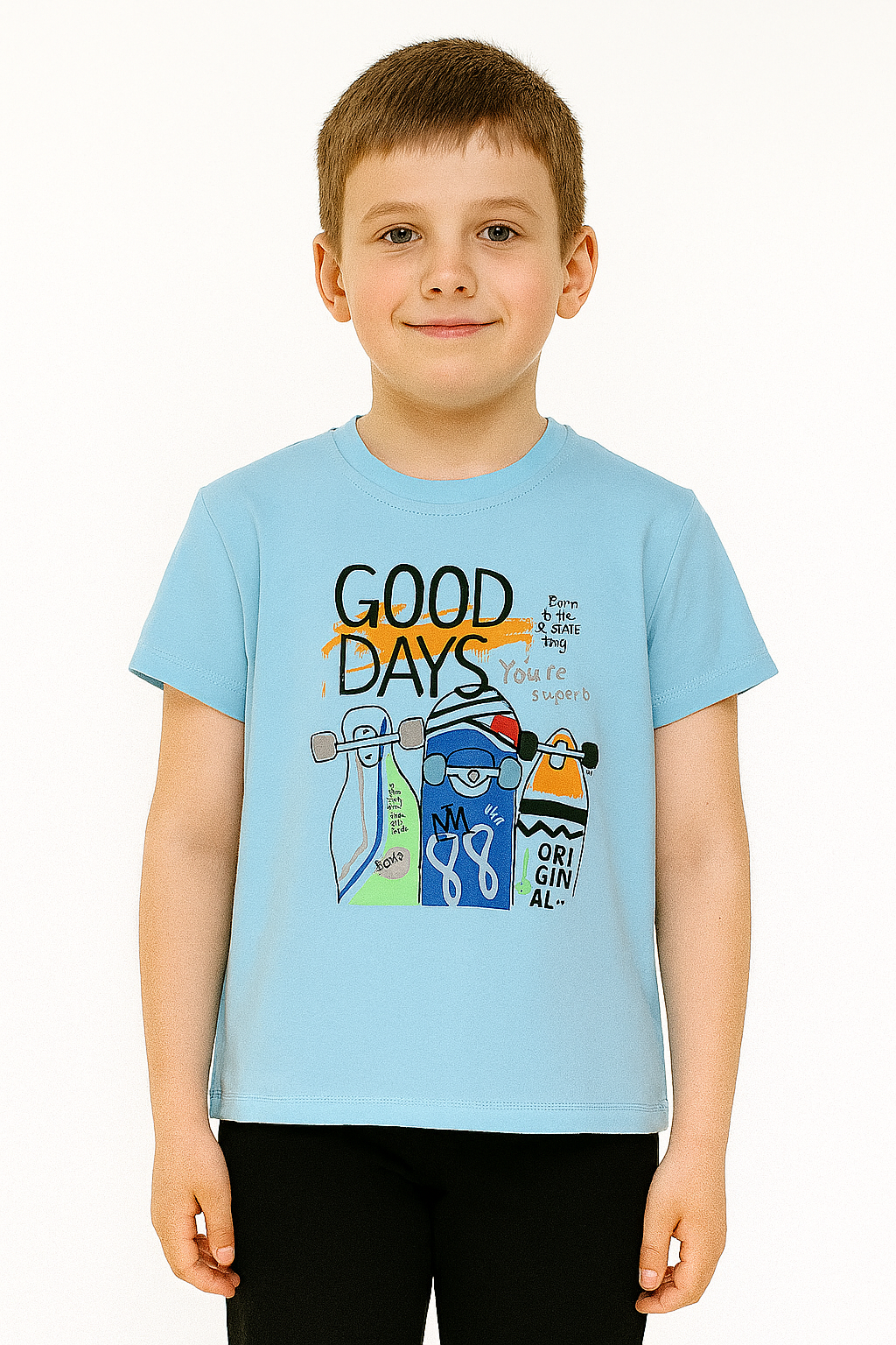Good Days Boy's T-Shirt Blue Breeze 21473-9725-35