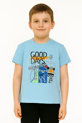 Good Days Boy's T-Shirt Blue Breeze 21473-9725-35