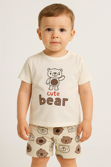 Cute Bear Boys Cream Breeze Set 21477-3625-28