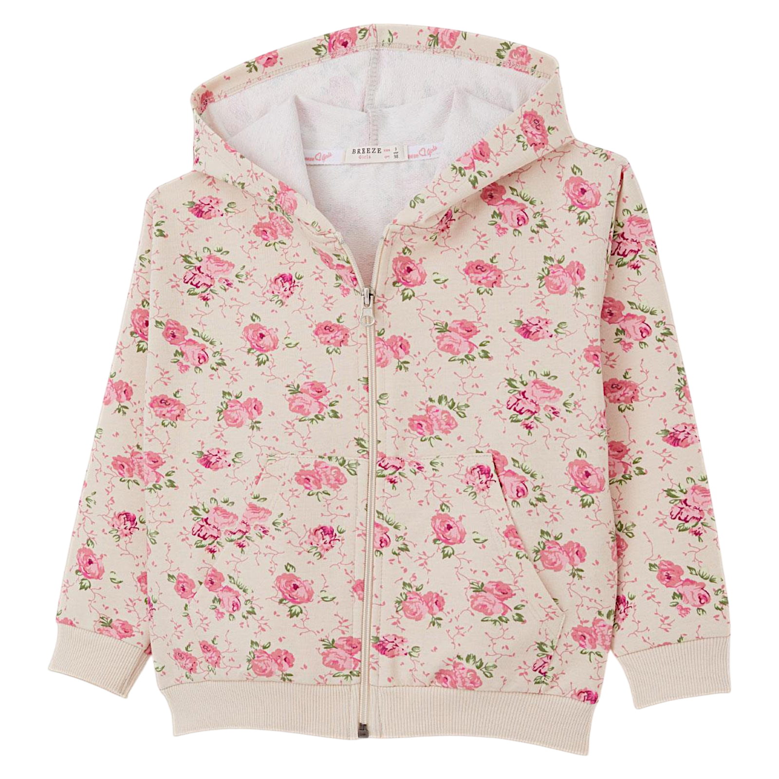 Girl's rose sweatshirt beige Breeze 21531-14425