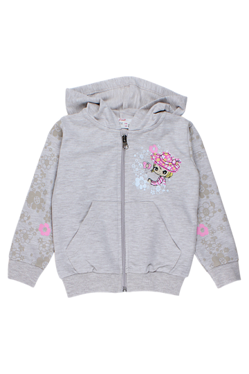 Girls' beige zip-up sweatshirt Breeze 21841-20825-1