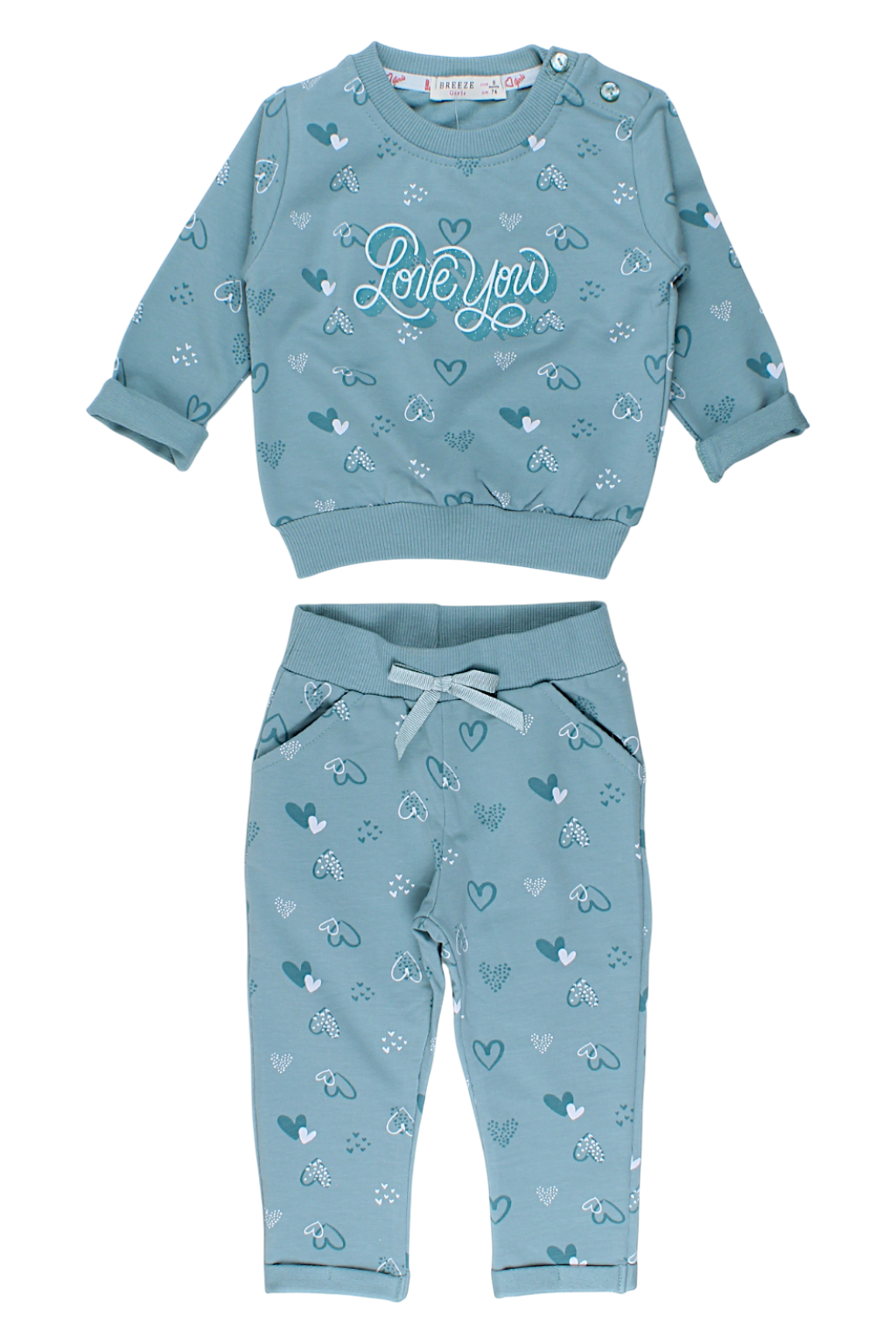 Love You tracksuit for girls mint Breeze 21872-17925