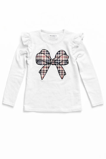 Bluzka kokardka dziewczęca biały Guliwerkids 2355-121225