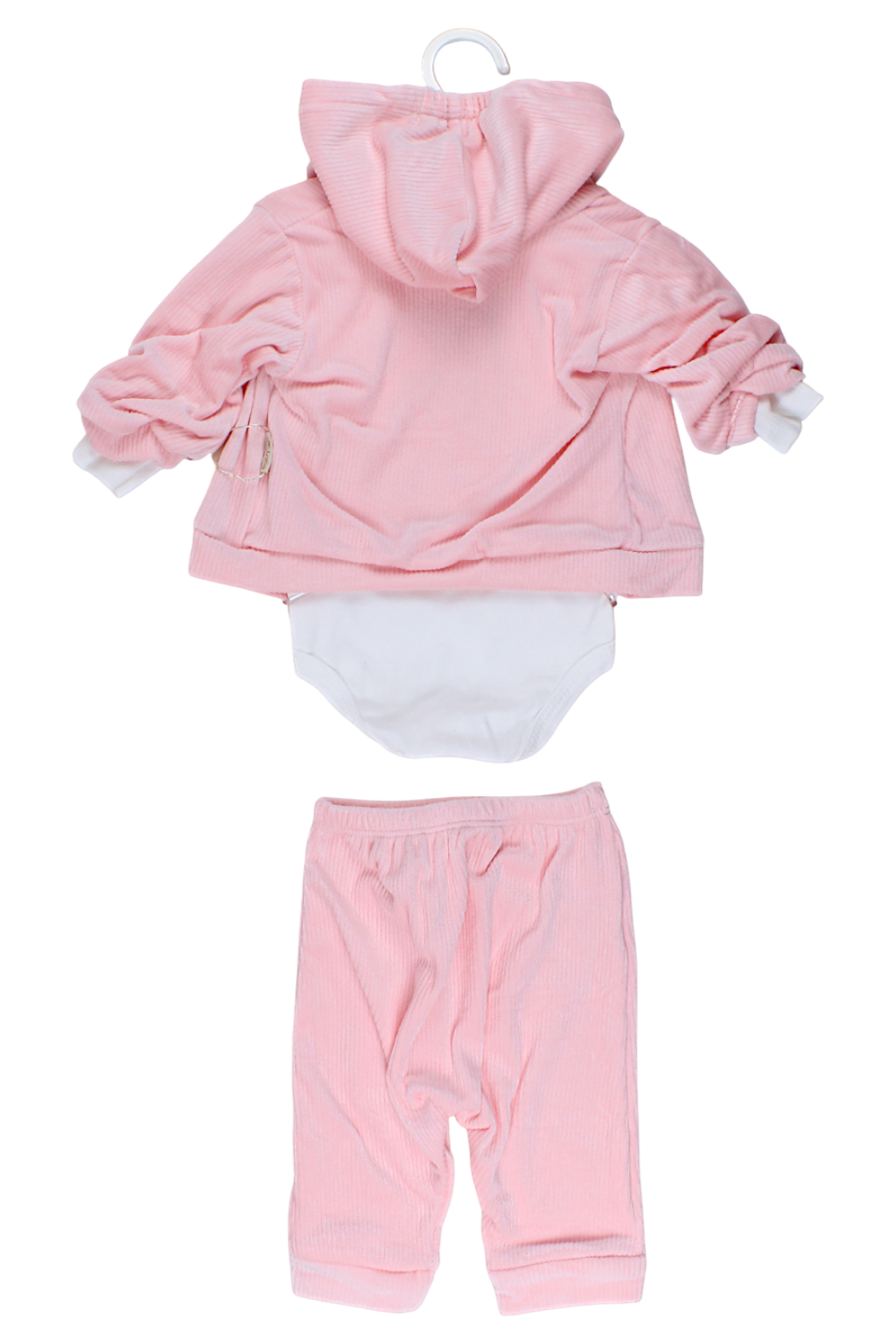 Velvet set for girls, pink, Babyim 2414-11925