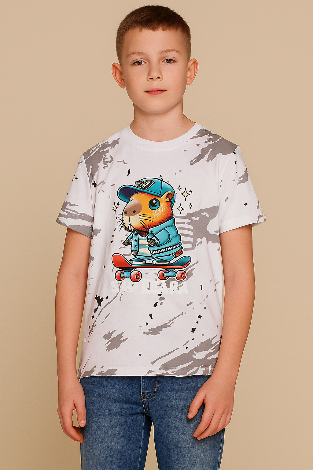 Boy's capybar blouse white Guliwerkids 2415-12625