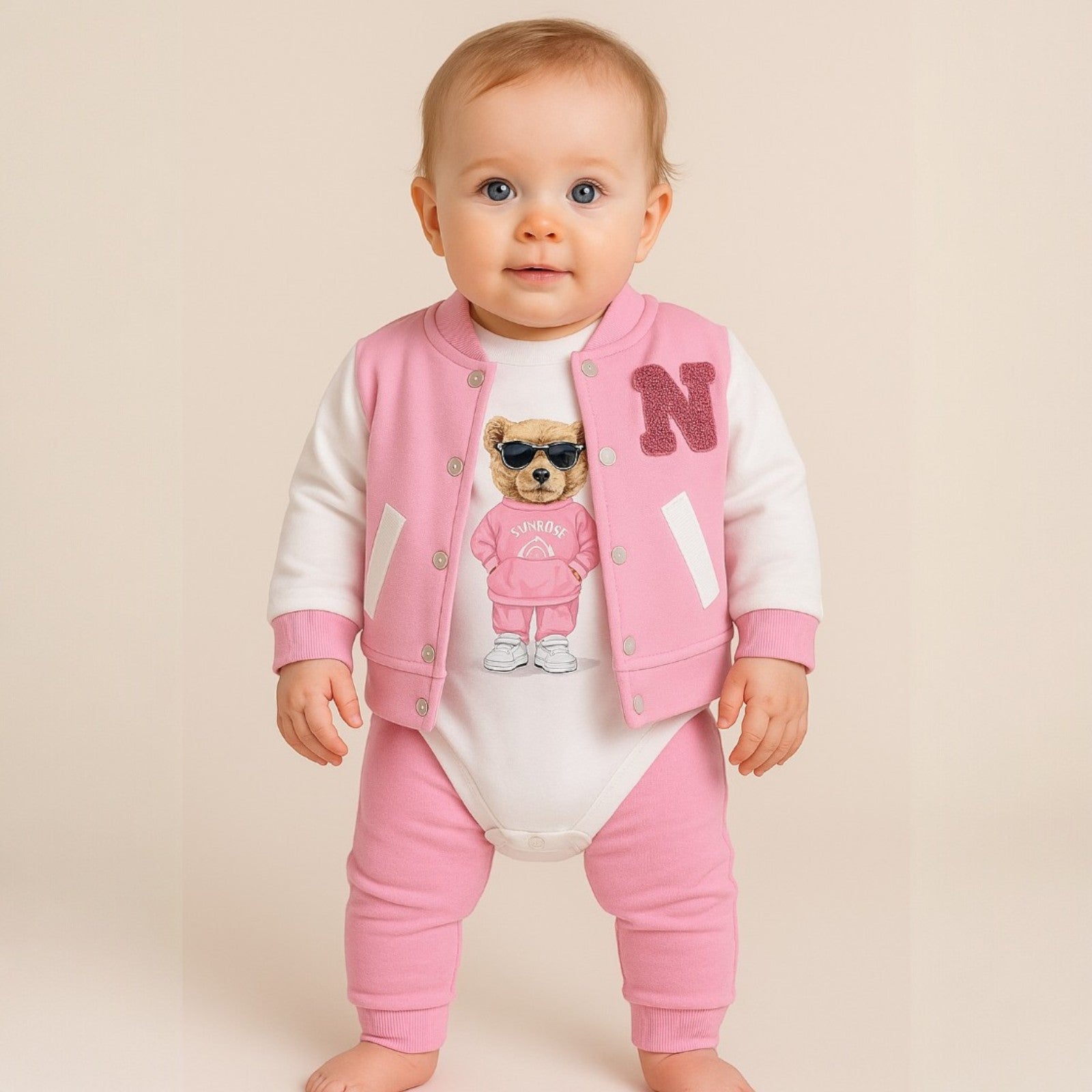 Girls' set pink Simarik 2416-15425