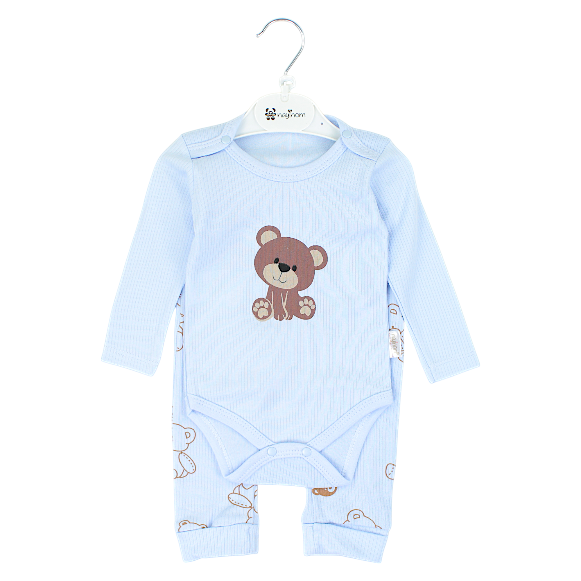 Set of bodysuit and sleepsuit for girls blue Nayinom 2418-27225-35