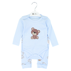 Set of bodysuit and sleepsuit for girls blue Nayinom 2418-27225-35