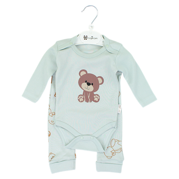 Set of bodysuit and pajama for girls mint Nayinom 2418-27225-32