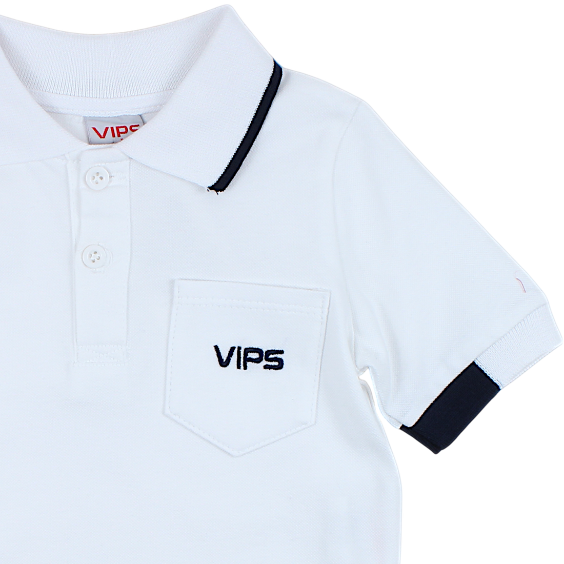 Vips polo shirt boy white Pengim 245630-14425-3