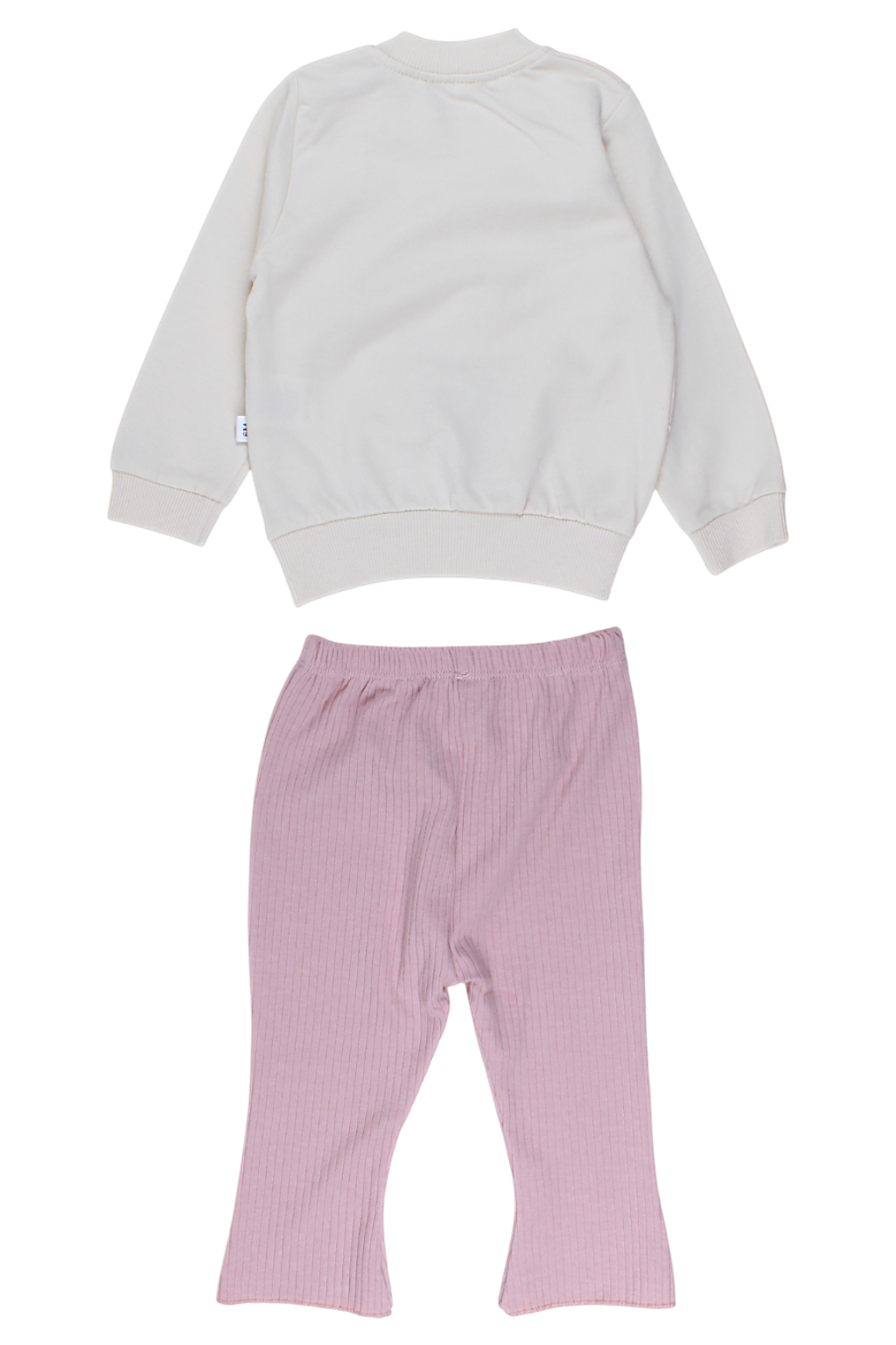 Girl's powder pink bell-bottom set Anilco baby 2503-27825