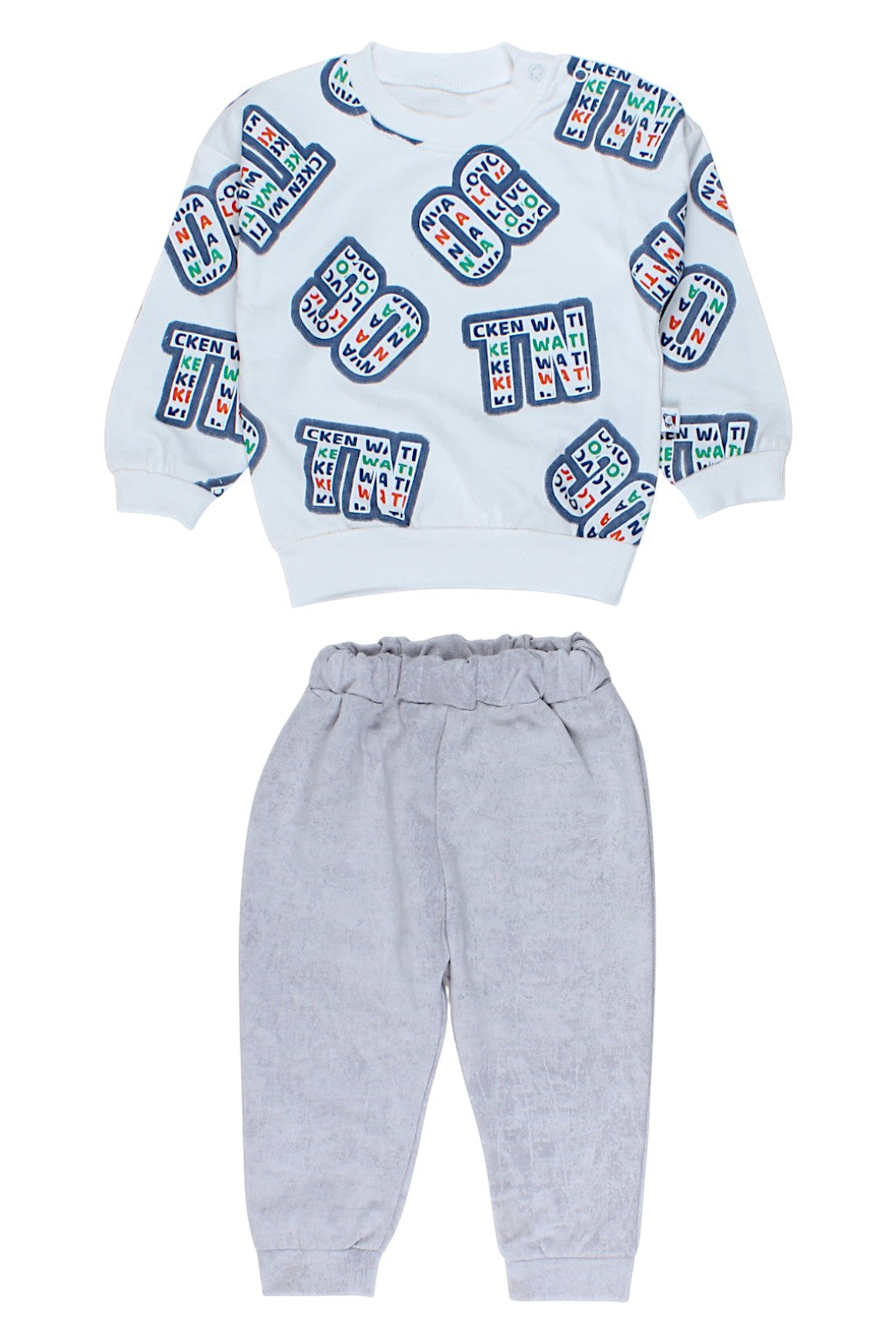 Boy's white tracksuit set Anilco baby 2505-241025