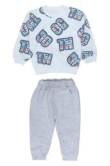 Boy's white tracksuit set Anilco baby 2505-241025