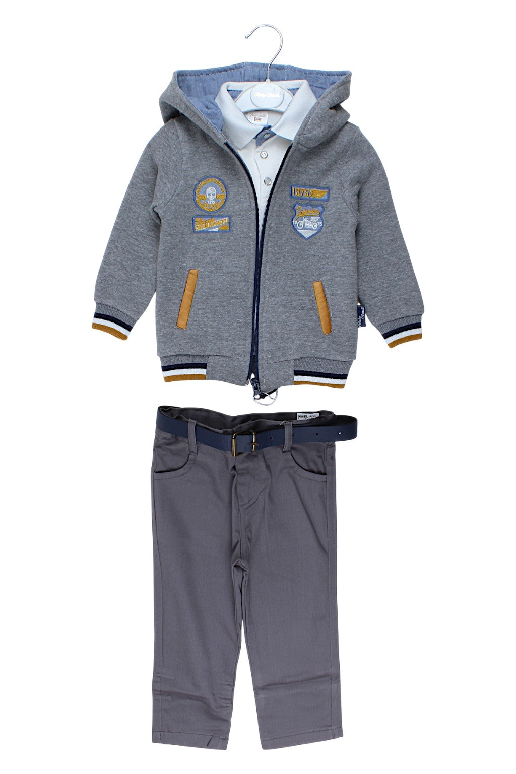 3-piece formal set for boys, ash gray, Baby Small 2541-291025