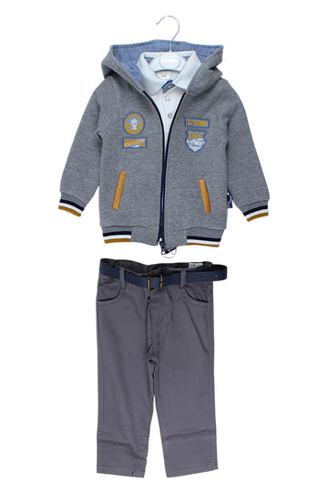 3-piece formal set for boys, ash gray, Baby Small 2541-291025