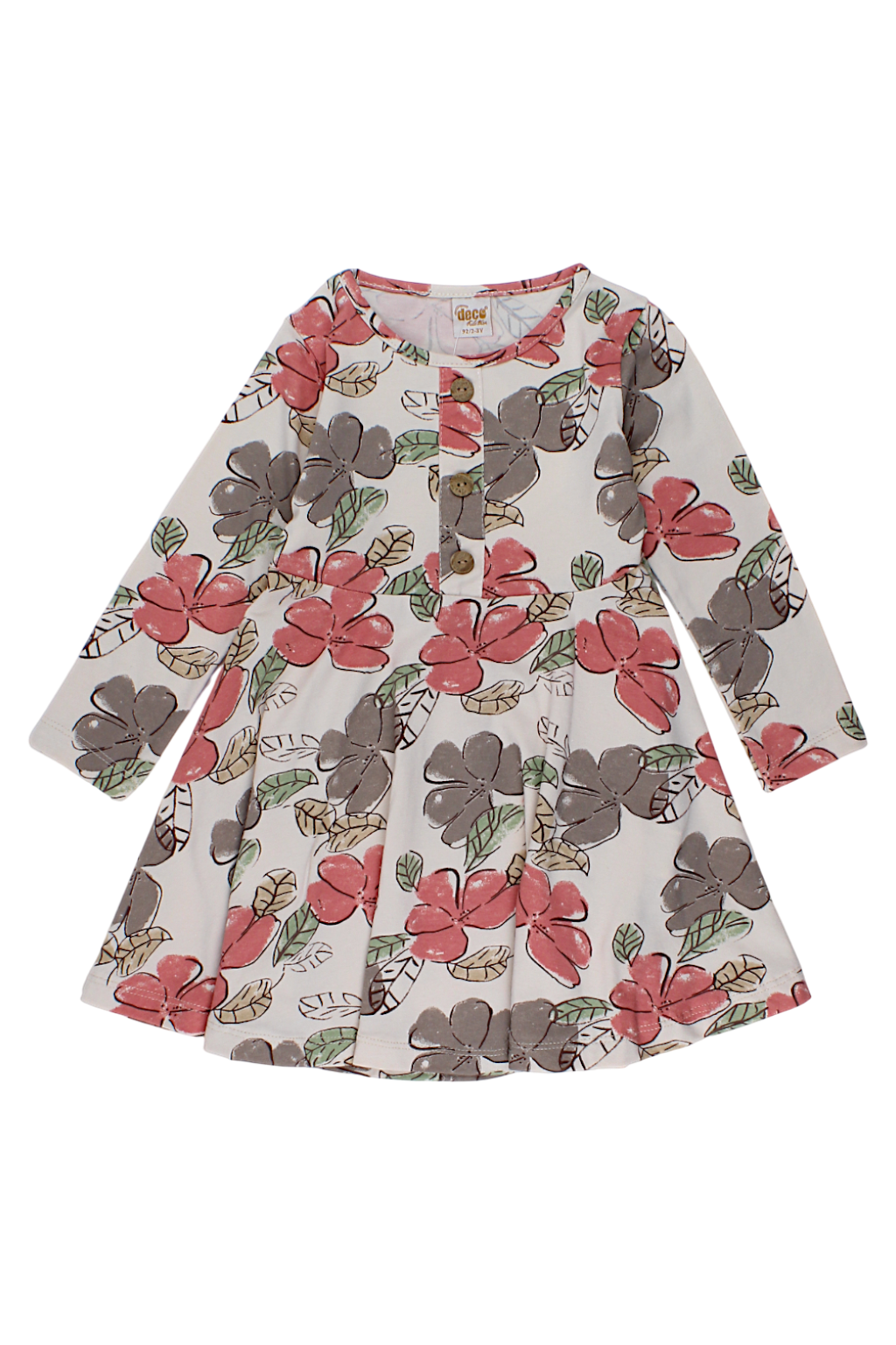 Beige girl's dress Deco 26/360-12925