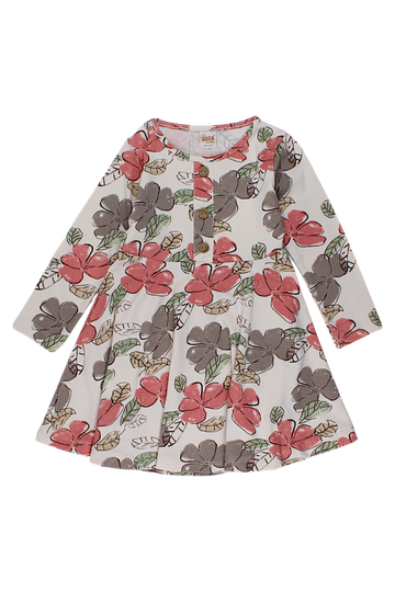 Beige girl's dress Deco 26/360-12925