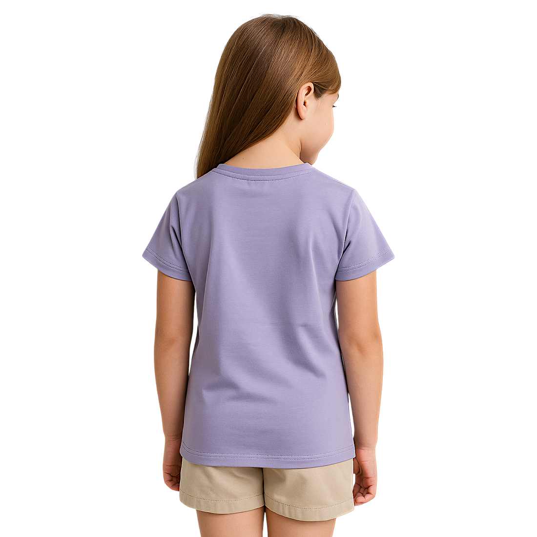Kitten blouse with diode for girls, lilac, Pampella 2605-30525-29