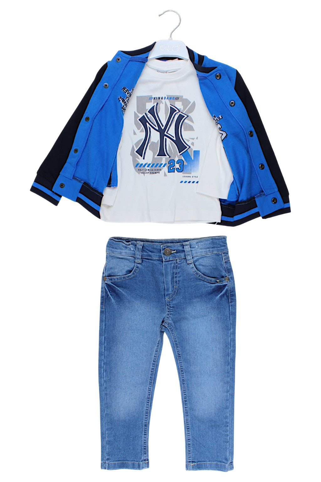 3-piece set with boys' jeans sapphire Bizizo 2703-6825-59