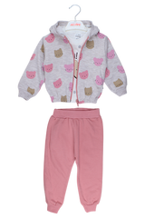 Oh hi 3-piece tracksuit for girls beige Mini Club 271-27825-1