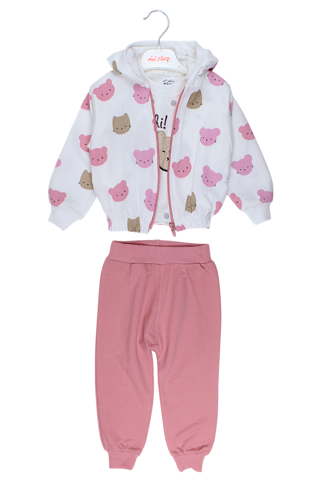 Oh hi 3-piece tracksuit for girls white Mini club 271-27825