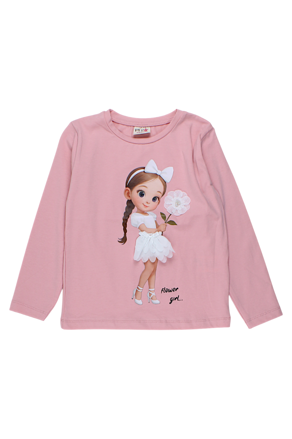 Girls' blouse, powder pink, File 2797-16925