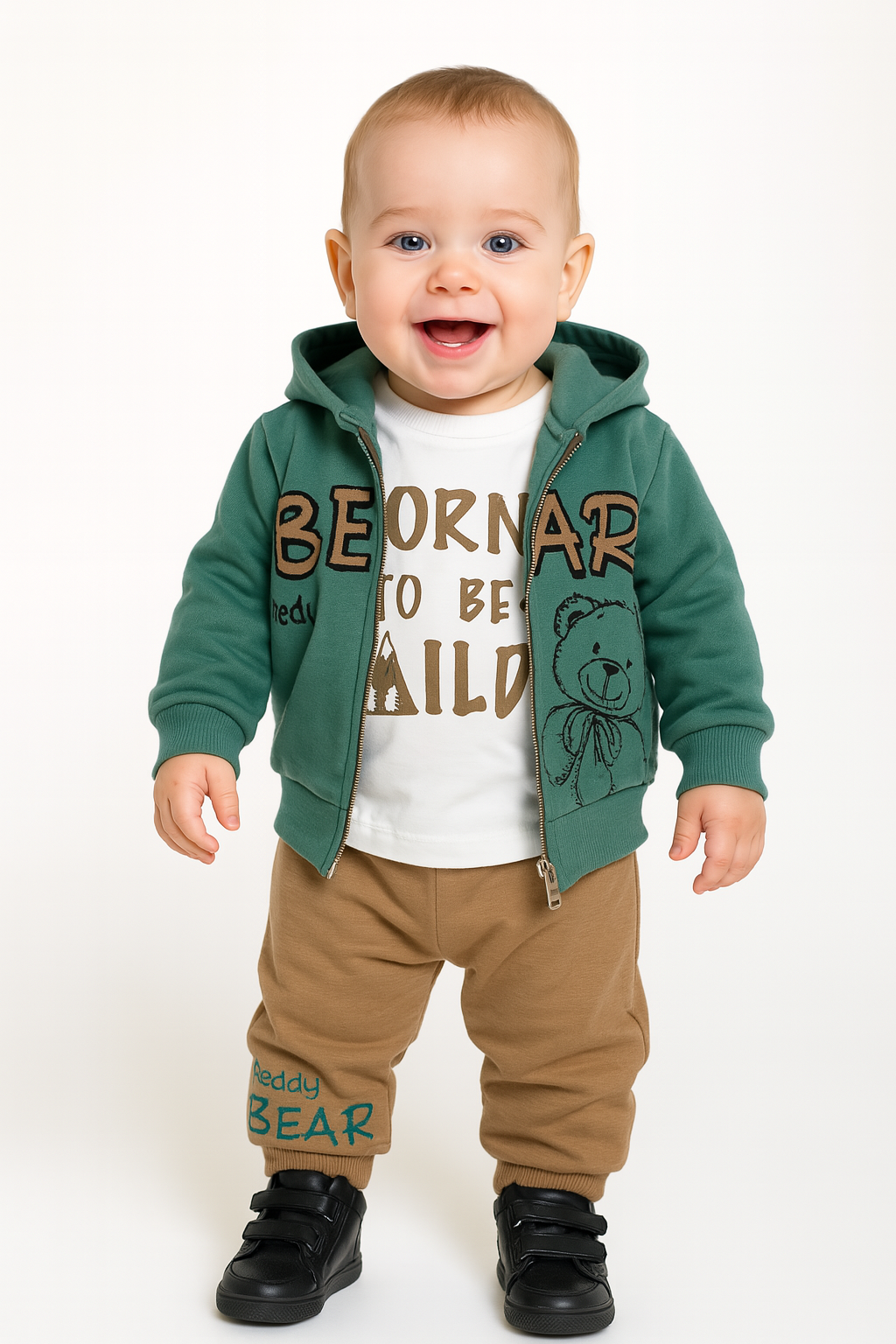Bear tracksuit boy green Three Star 2861-16725-48
