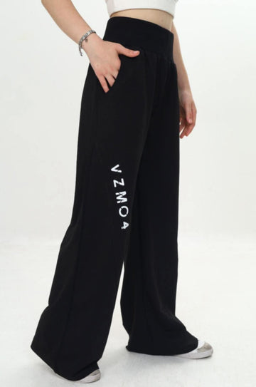Girls' cotton sweatpants black VizViz 292-23725-14