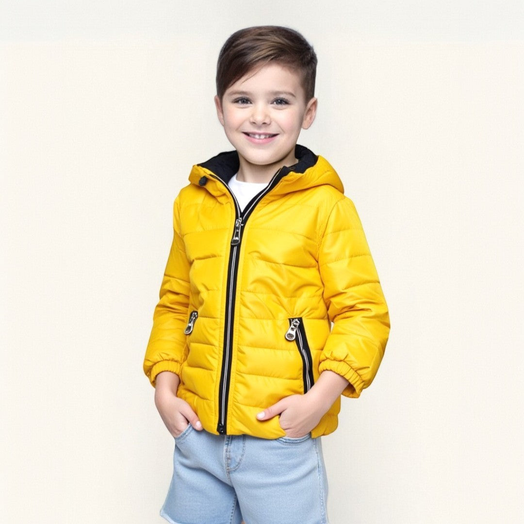 Boy's quilted transition jacket yellow F26 2035-17-14325-50