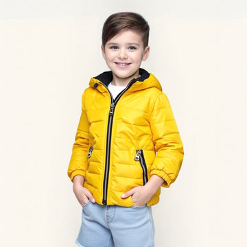 Boy's quilted transition jacket yellow F26 2035-17-14325-50