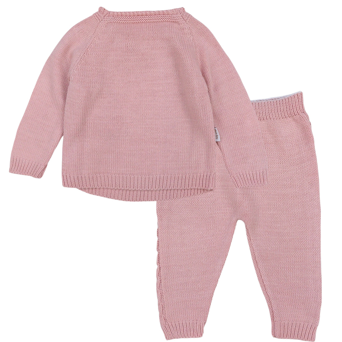 Set of wool sweater and leggings for girls, dirty pink, Becol 1429-19924