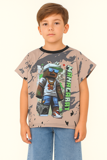 Boy's cotton blouse beige Guliwerkids 3422-30525