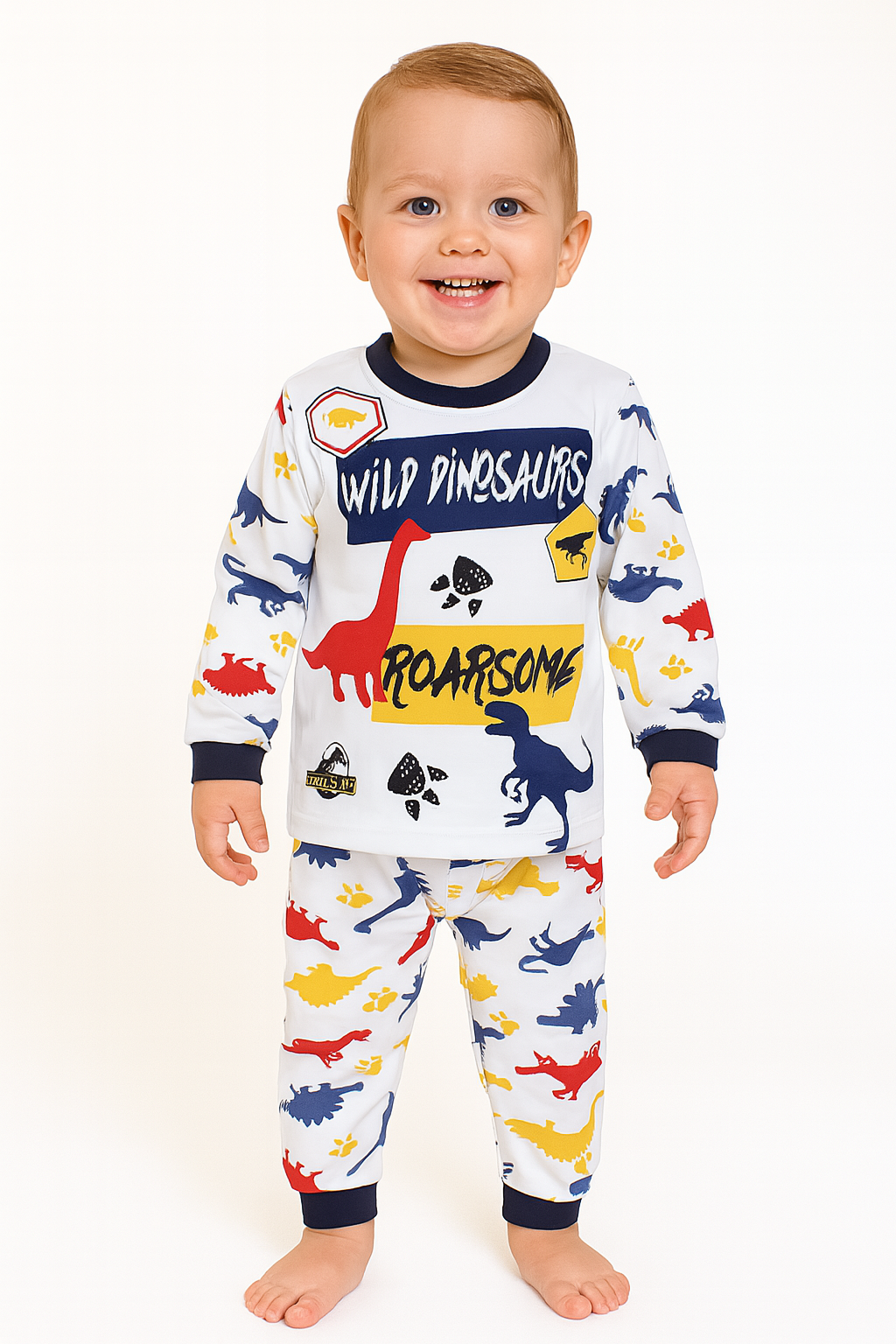 Boys' cream pajamas Supermini number 3175-16725-28