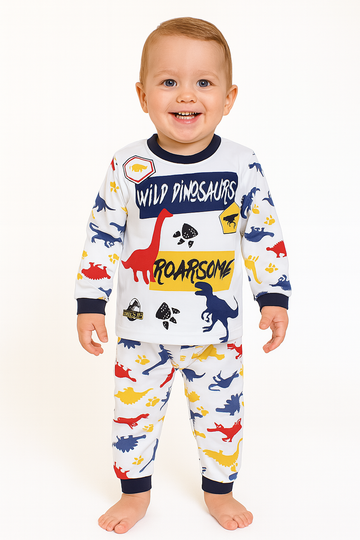 Boys' cream pajamas Supermini number 3175-16725-28