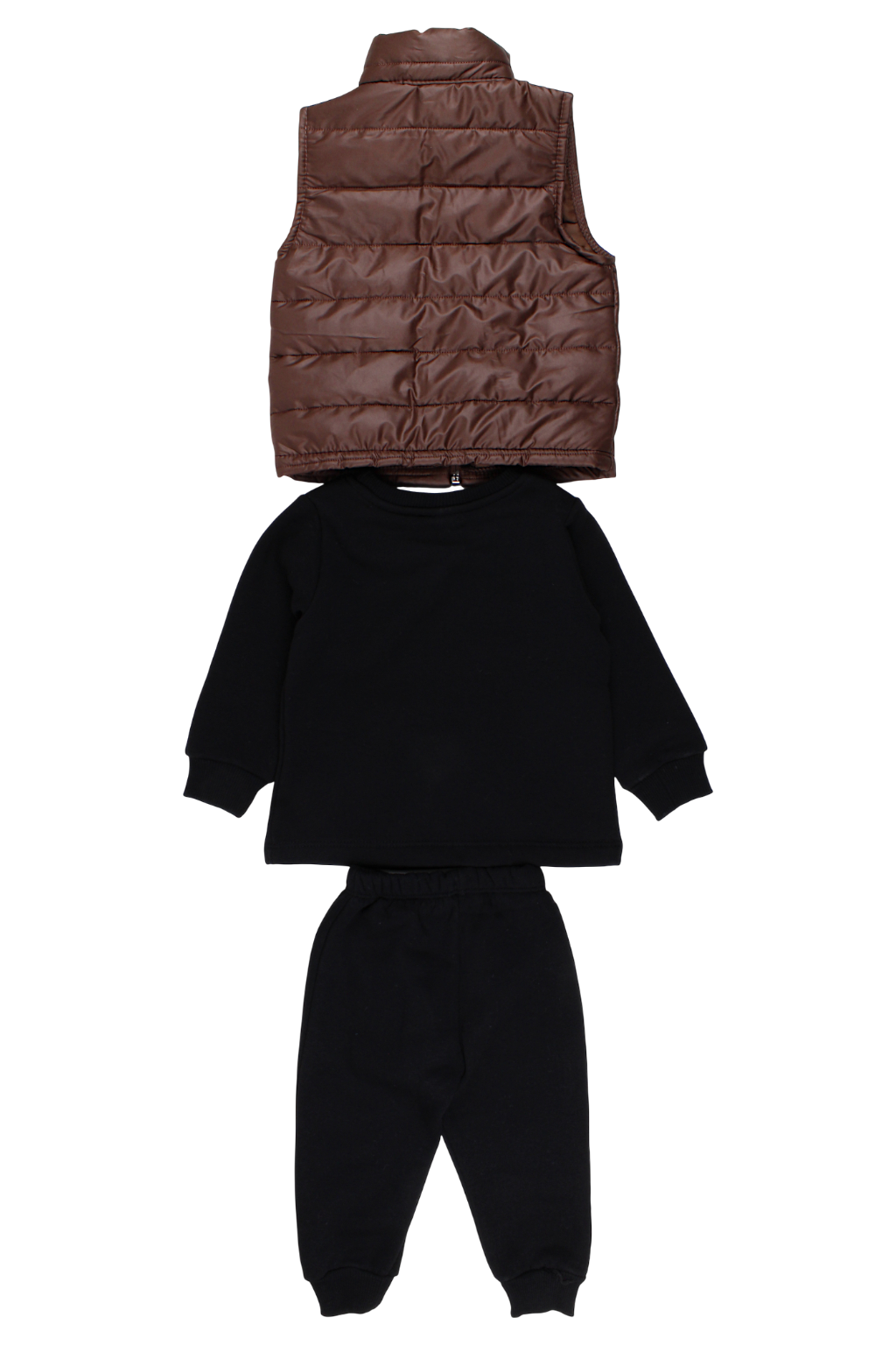 Boy's insulated tracksuit with vest, black, Cuf cuf 320-11925-14