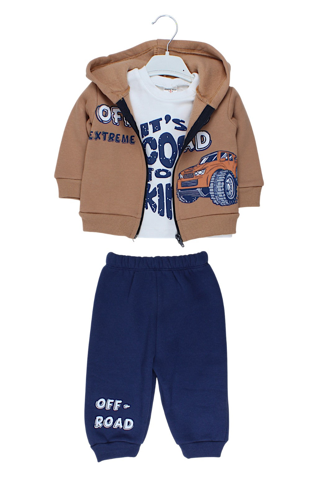 Set of 3 pieces Car for boys beige Three Star 320K-241025-1