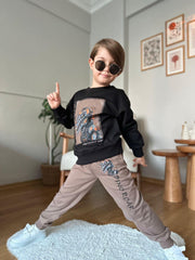 Dinoroar tracksuit for boys, brown, Kocak 1323-7825-4