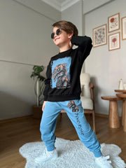 Dinoroar Boy's Blue Tracksuit Blanket 1323-7825-35