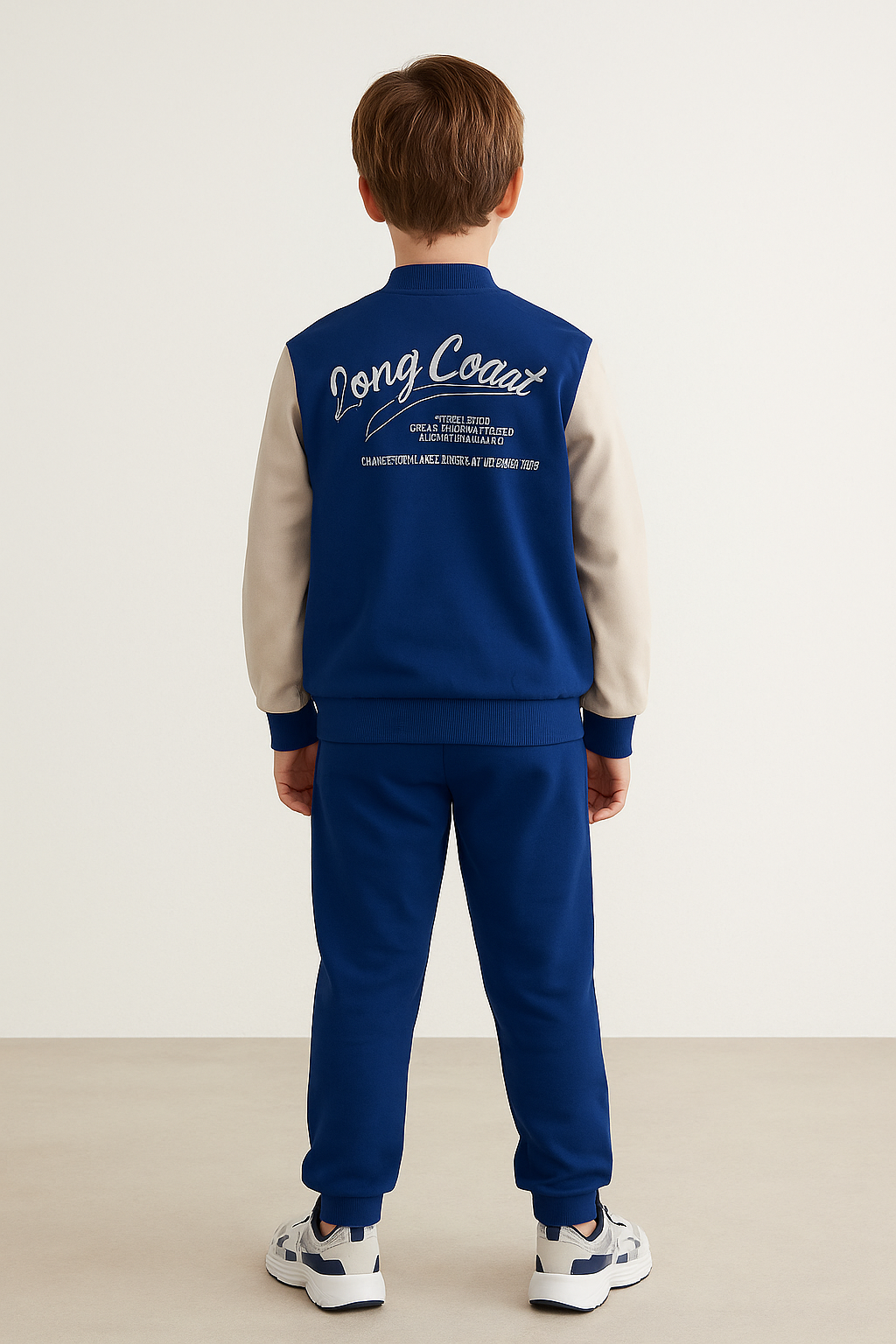 Pollito 4647-2725 navy blue boys' baseball tracksuit