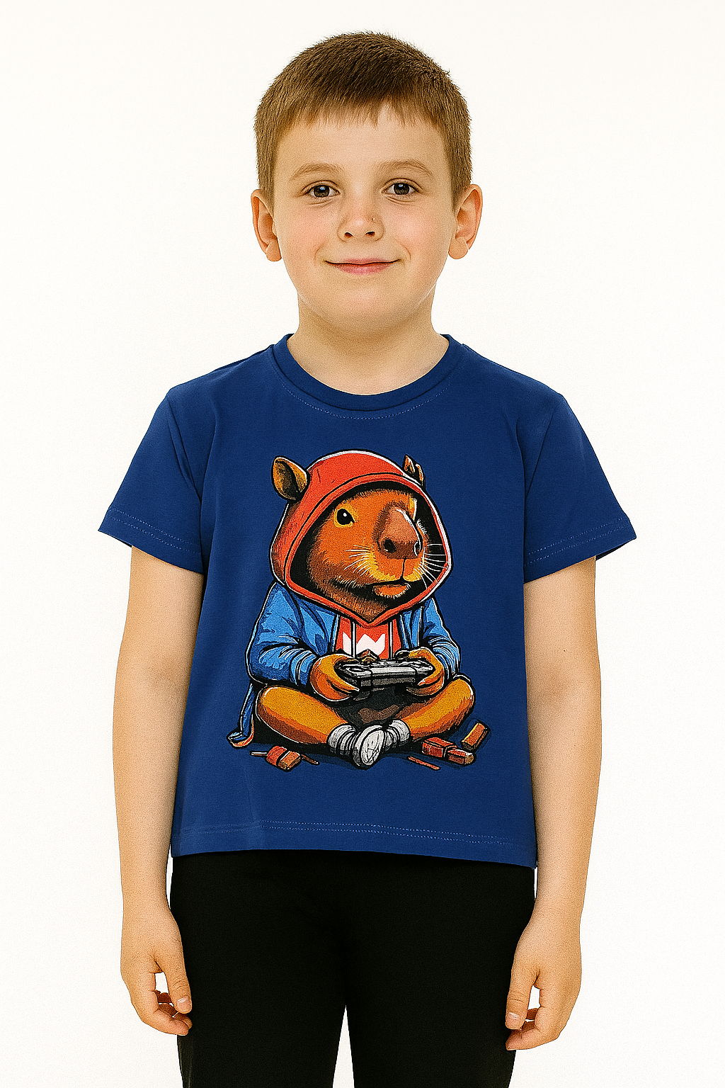 Boy's blue capybara blouse Amir 3328-2725