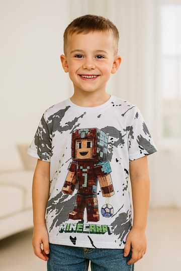 Boy's footballer shirt white Guliwerkids 3418-2725-3