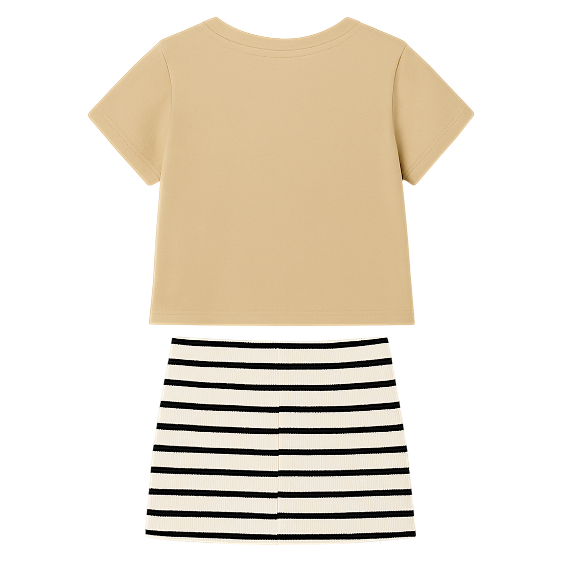 Girls' beige zebra skirt and shorts set Pamtime 3424-30525-1