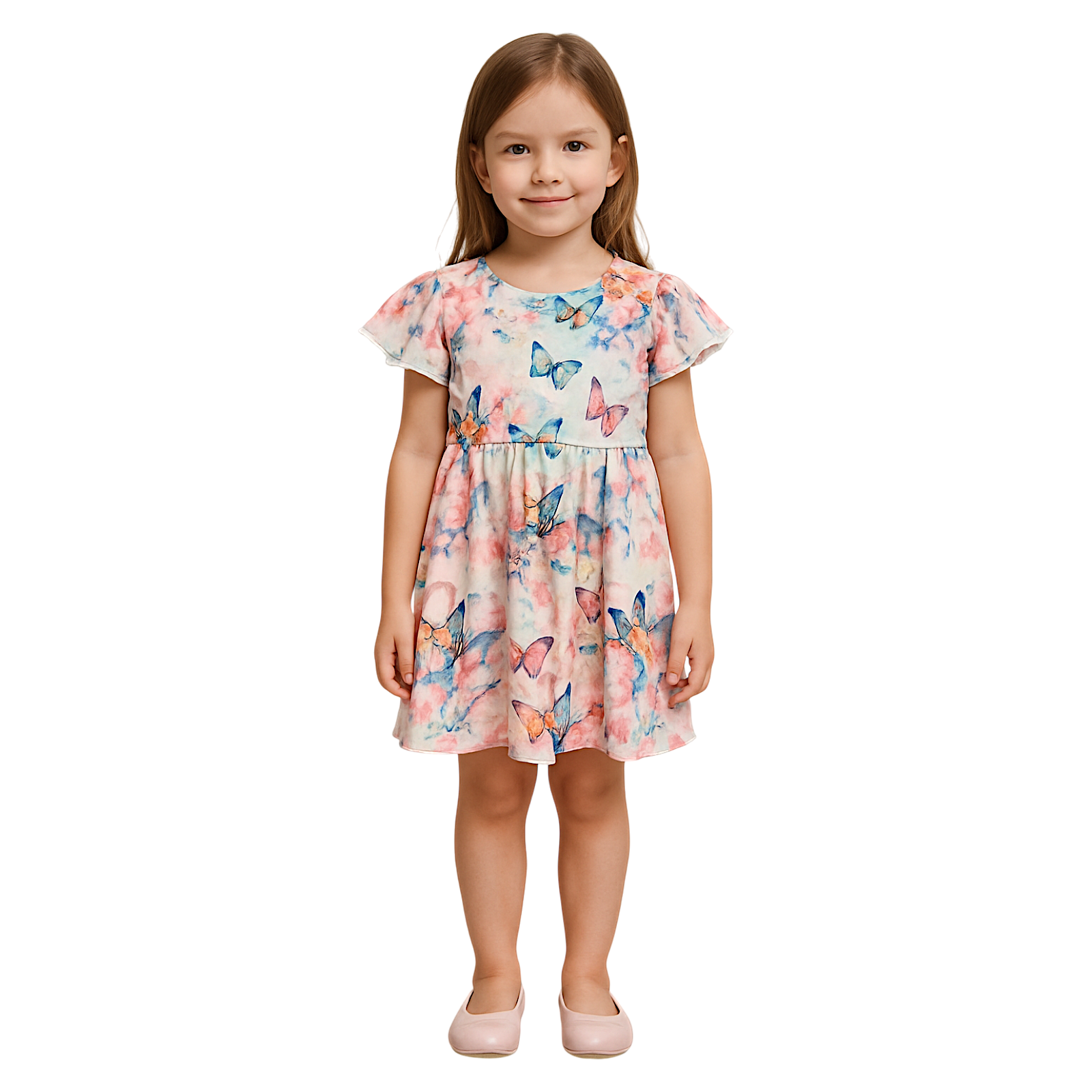 Girls' pink butterfly dress Guliwerkids 3425-30525-40