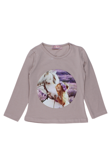 Beige girl's blouse Your Word 4121-12925-1