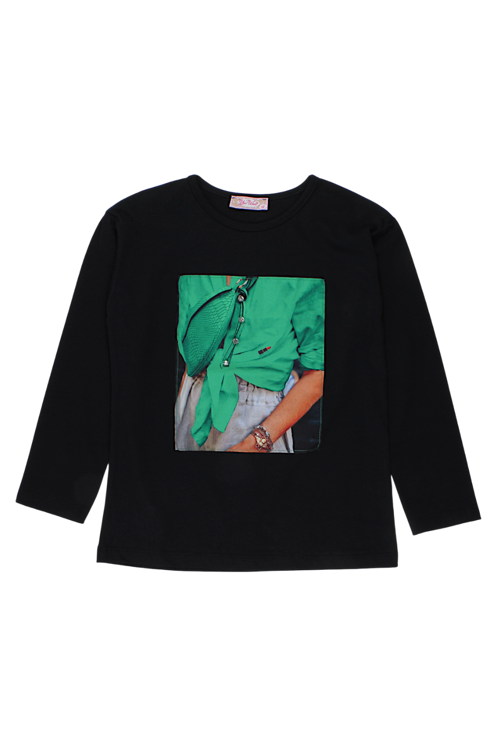 Blouse screen green shirt girls black Your Word 4125-12925