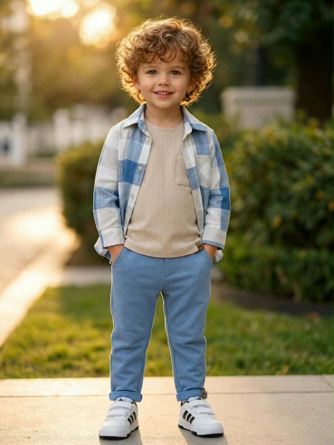 Spodnie eleganckie z Lacosty chłopięce niebieskie Mimi 4178-31326-35