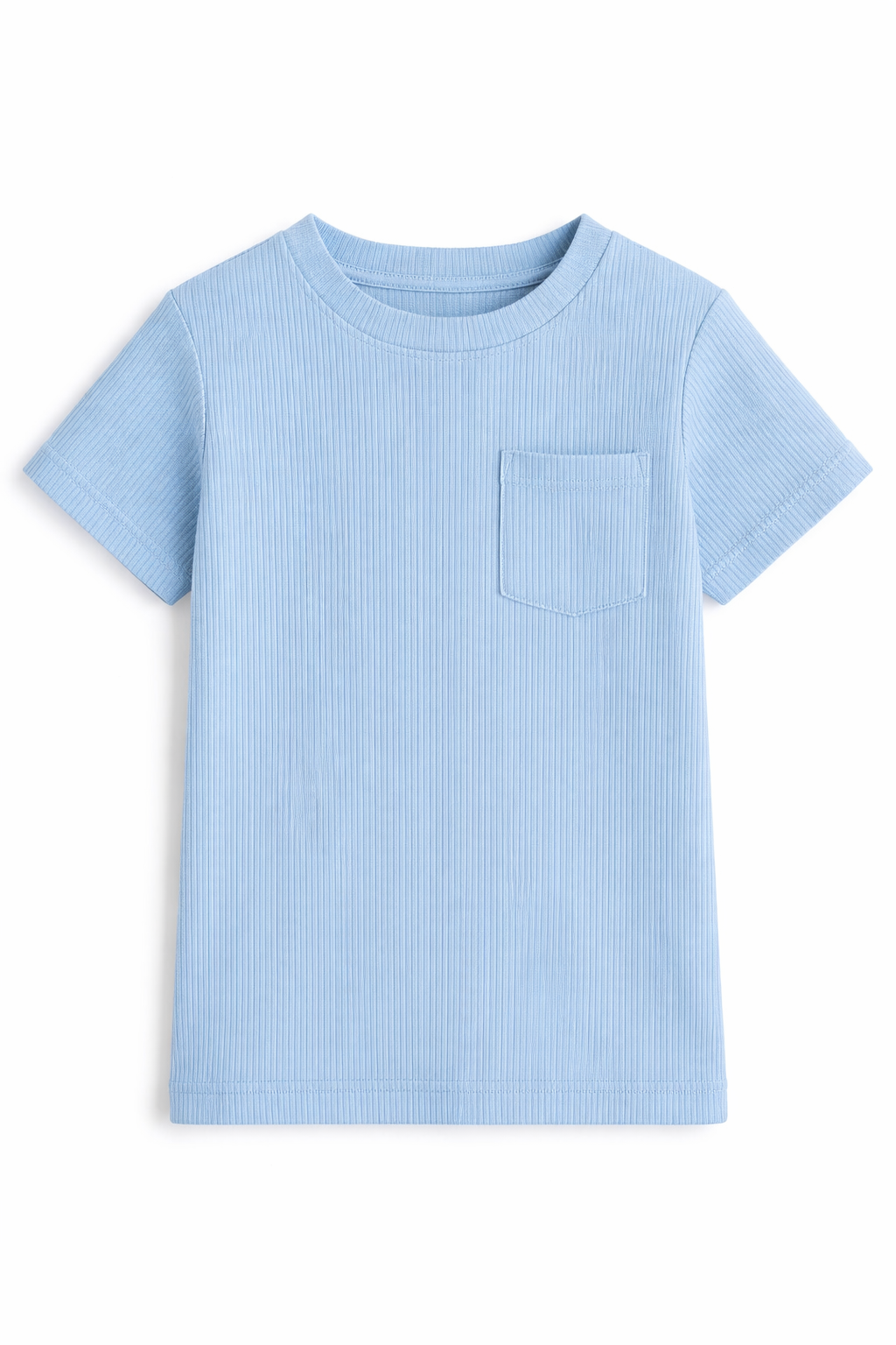 Bluzka prążek kieszeń chłopięca niebieski Mimi 4182-31326