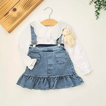 Set Skirt Blouse Mascot girl blue 420-13324 GKMOD