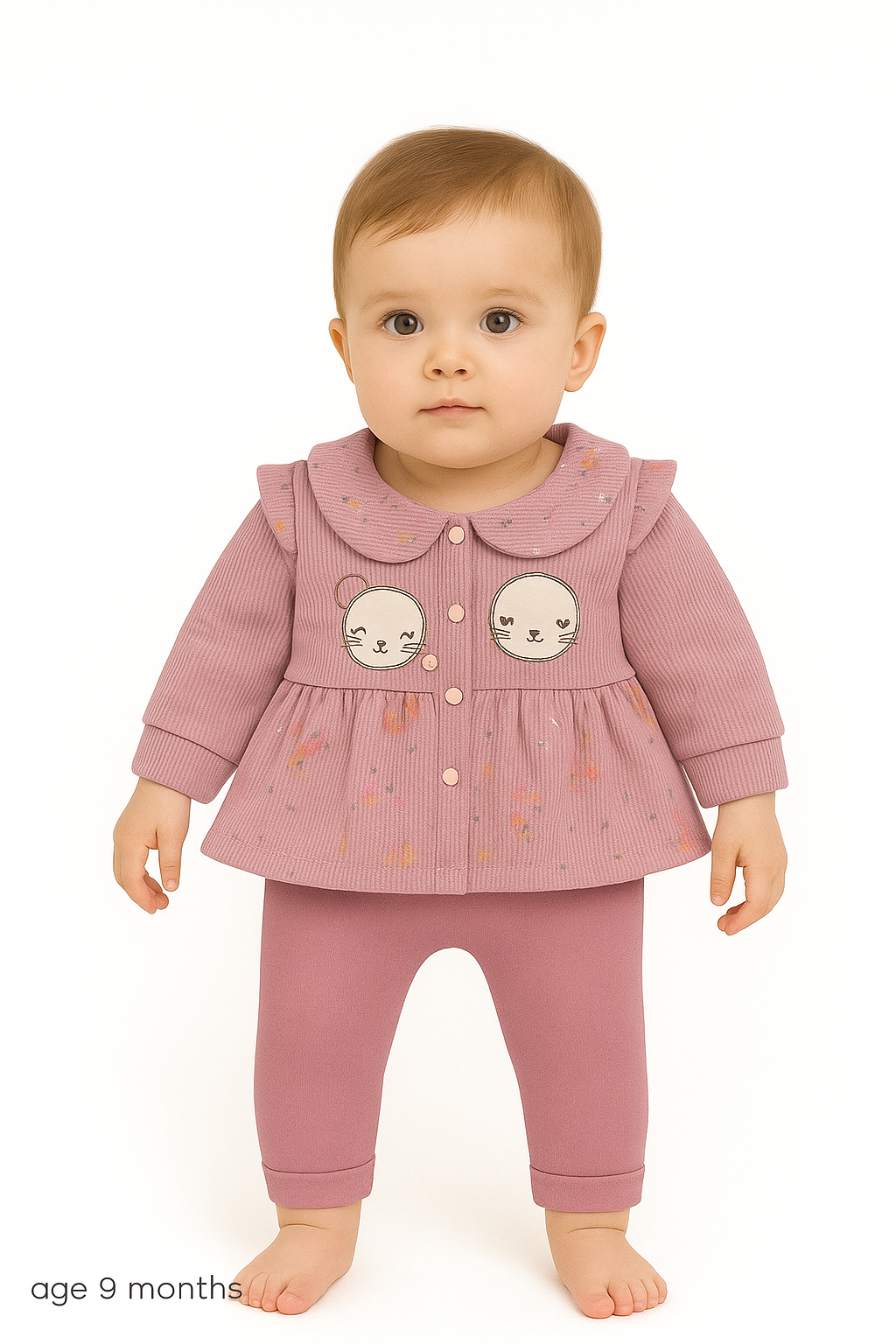 Girls' tracksuit with bodysuit, heather, Pakel 4220-5625-47