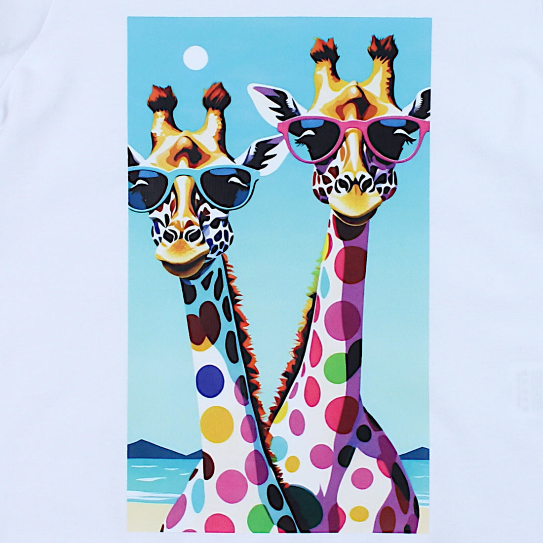 Cheerful blouse 2 giraffes girl white Your Word 4323-28425-3
